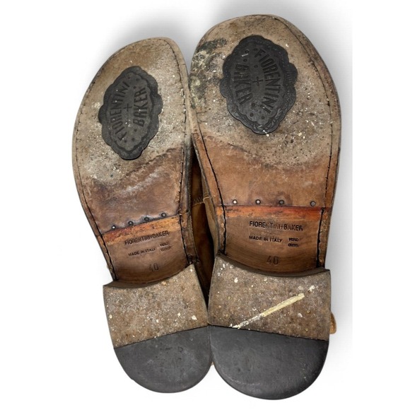 Fiorentini + Baker Eternity Engineer Moto Boots Womens 40 10 Brown Leather READ - Picture 6 of 8